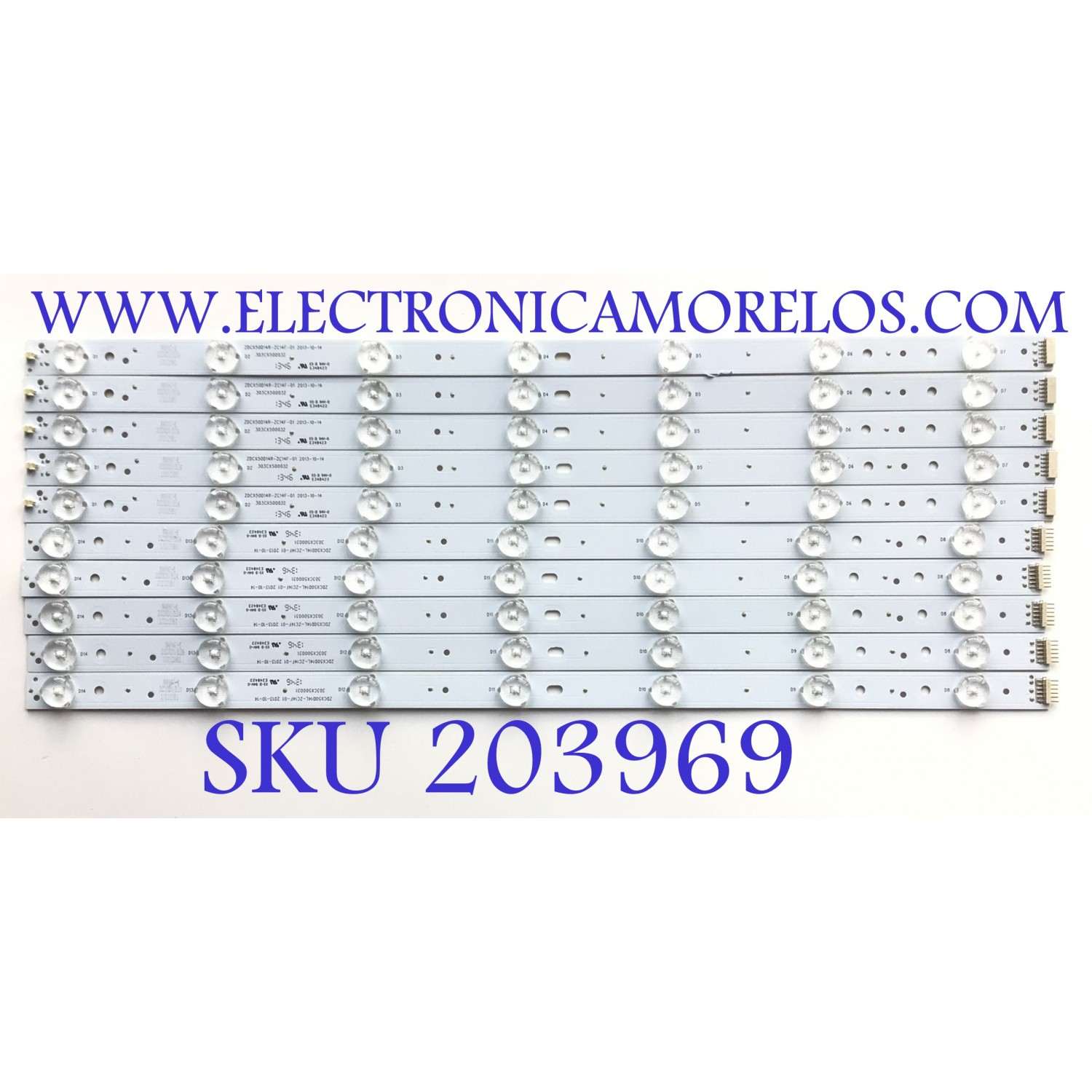 KIT DE LED'S PARA TV AIVOL ( 10 PZ ) / NUMERO DE PARTE 303CX500032 ( 5 PZ ) / 303CX500031 ( 5 PZ ) / ZDCX50D14L-ZC14F-01 / MODELO AET50320FN